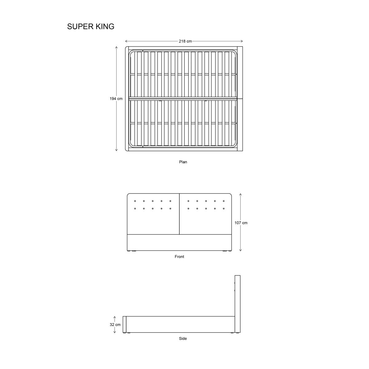 Swyft Bed 01 Upholstered Bed Frame, Super King Size – image 8