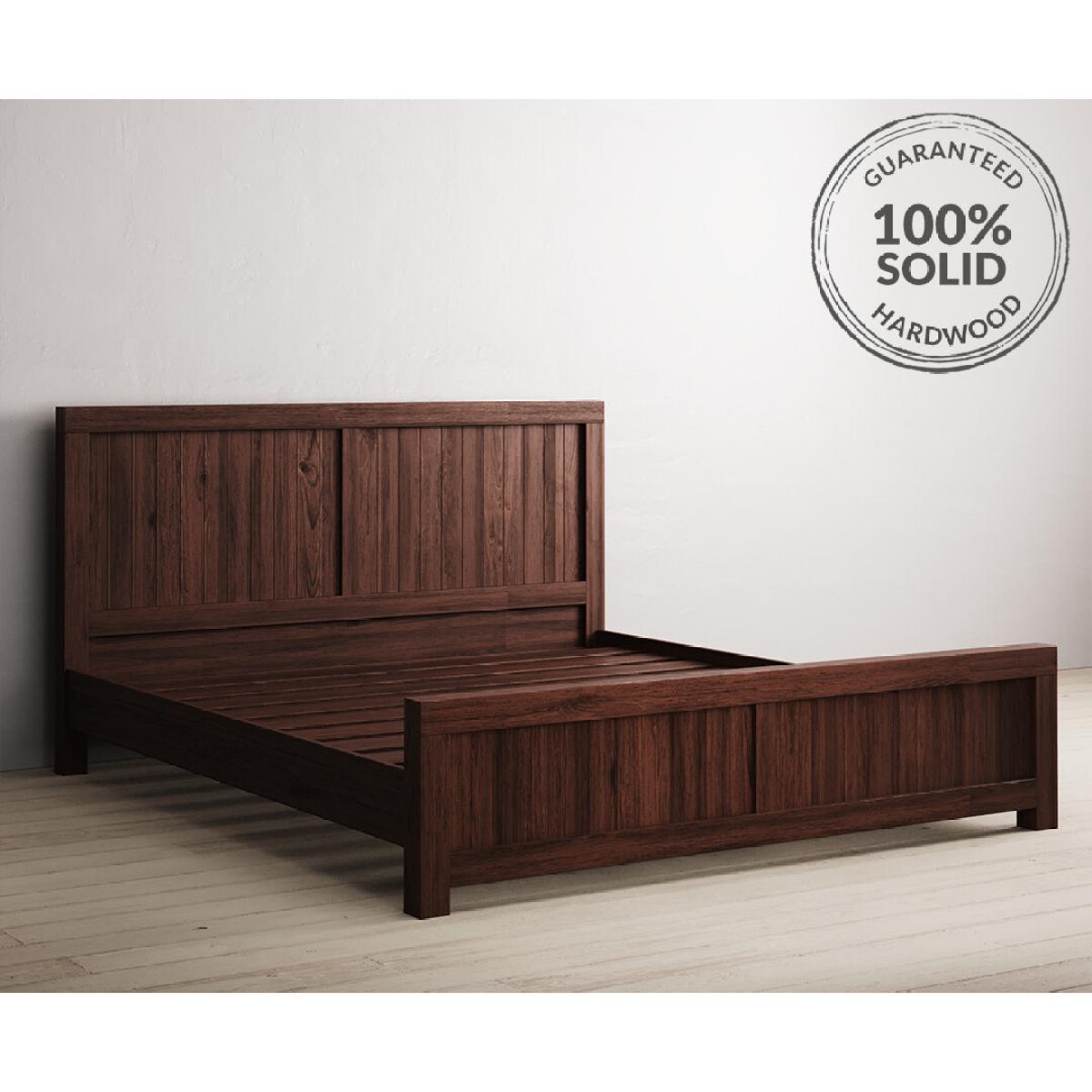Dakota Dark Acacia and Metal Super King Bed – image 2