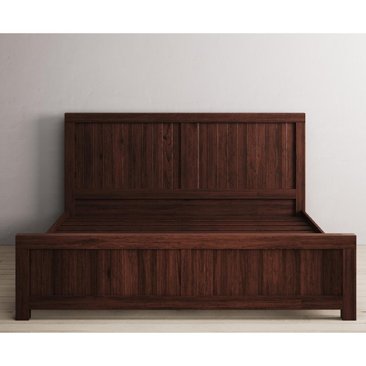 Dakota Dark Acacia and Metal Super King Bed – image 3