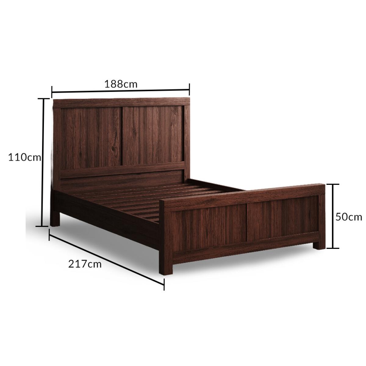 Dakota Dark Acacia and Metal Super King Bed – image 9