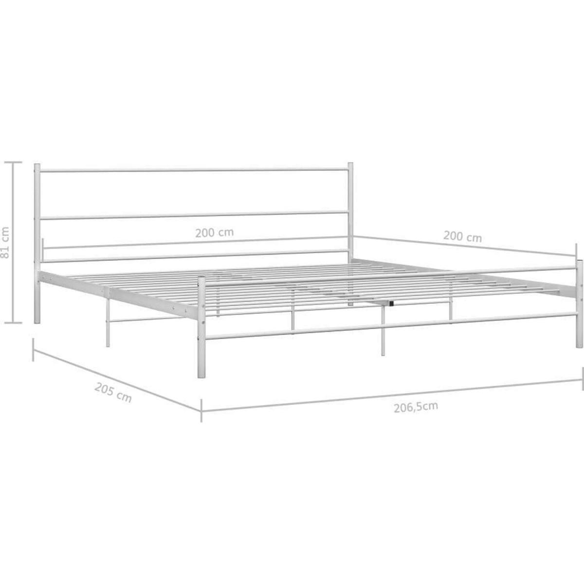 6 FT Super King Metal Bed - White – image 5