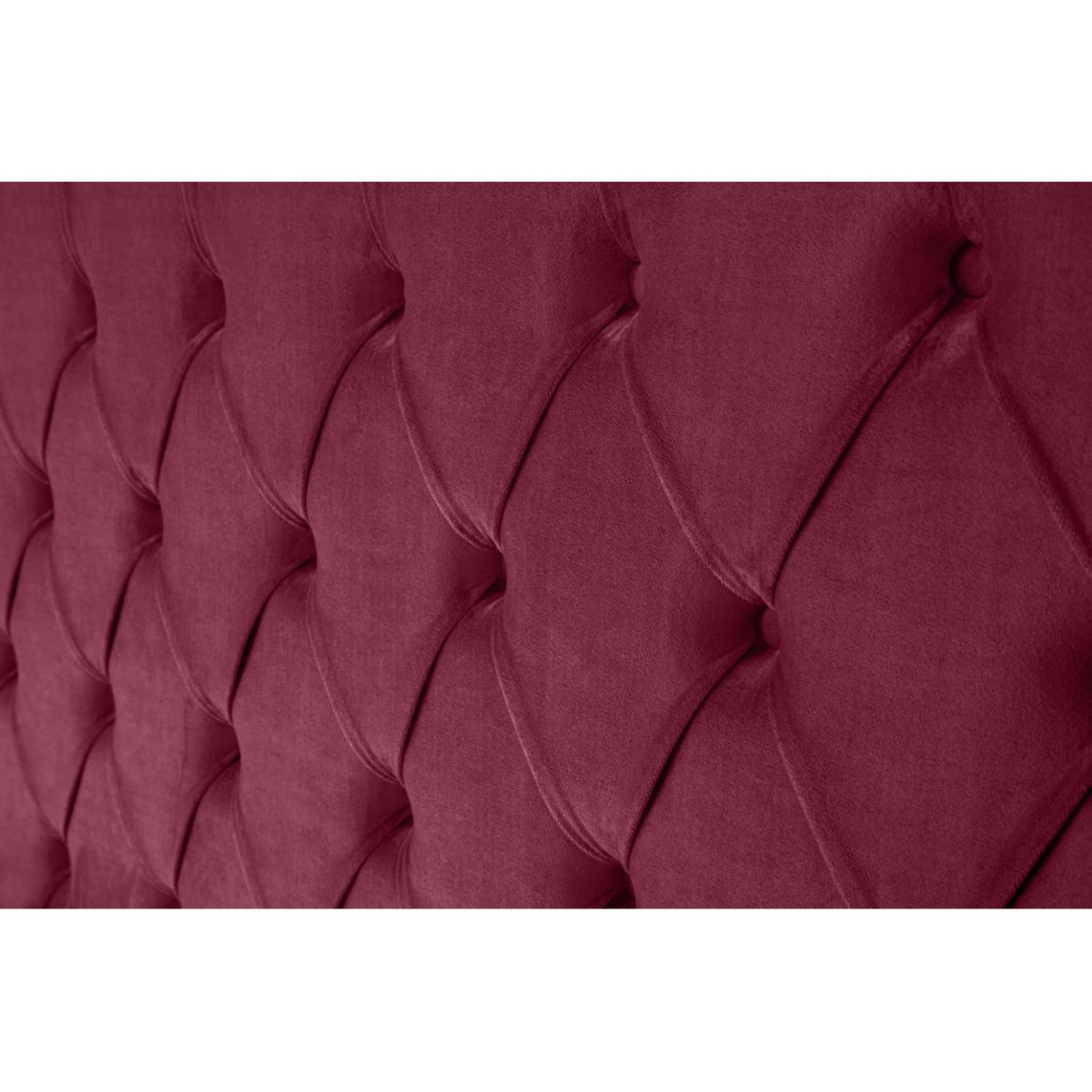 Ornella Plush Velvet Bed Frame - Maroon / Superking – image 3
