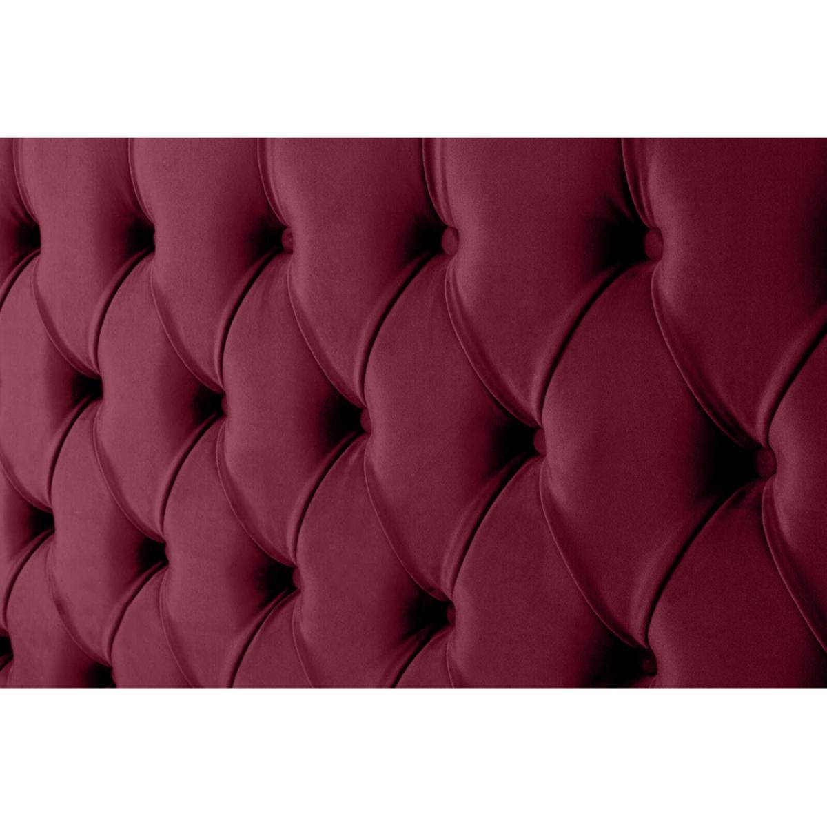 Venette Plush Velvet Bed Frame - Maroon / Superking – image 4