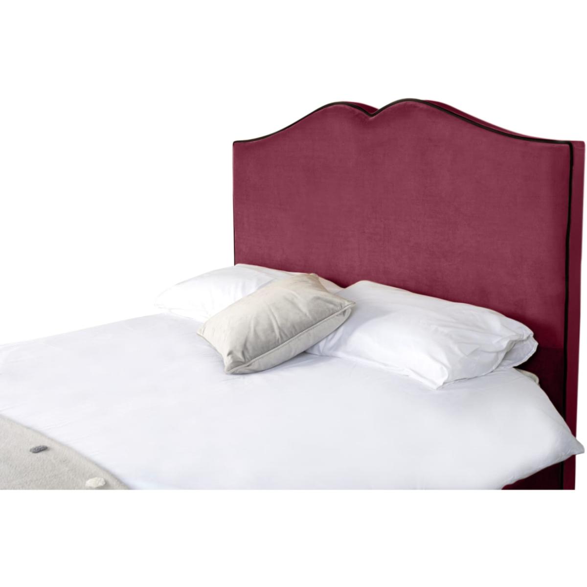 Anni Plush Velvet Bed Frame - Maroon / Superking – image 2