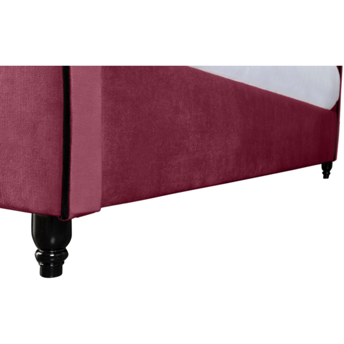 Anni Plush Velvet Bed Frame - Maroon / Superking – image 3