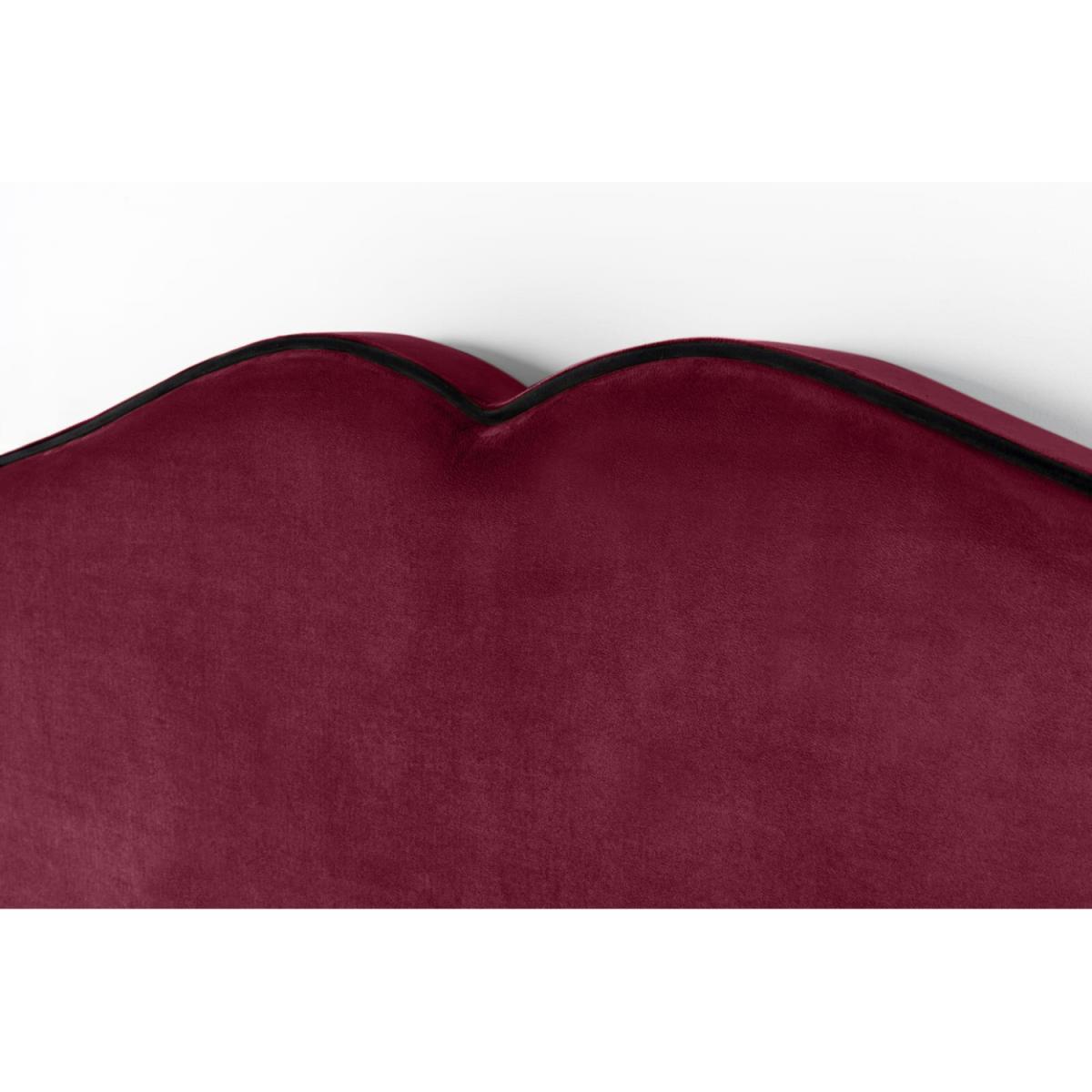 Anni Plush Velvet Bed Frame - Maroon / Superking – image 4