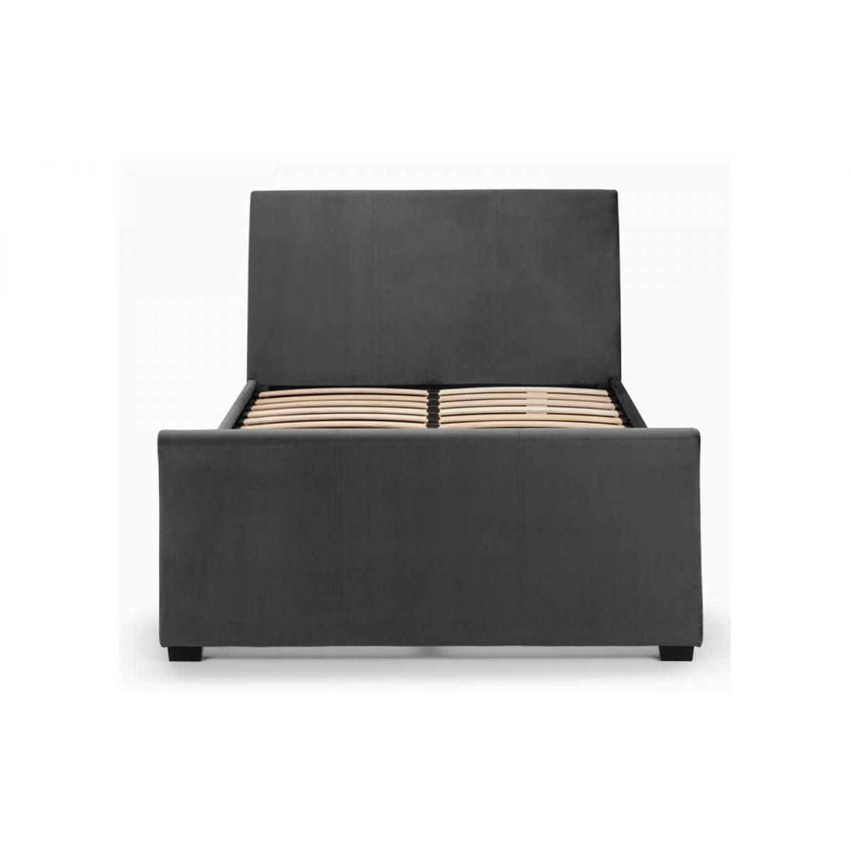 Premium Velvet Fabric Bed Frame - Grey / Super King – image 3