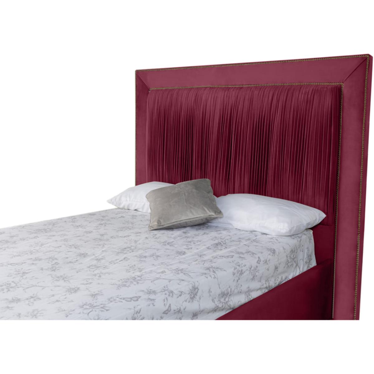 Canterbury Plush Velvet Bed Frame - Maroon / Superking – image 2