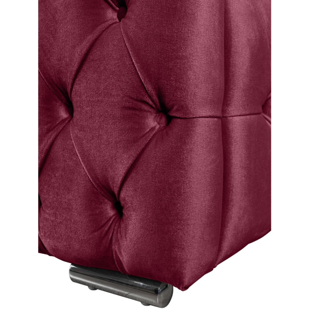 Irene Plush Velvet Bed Frame - Maroon / Superking – image 2