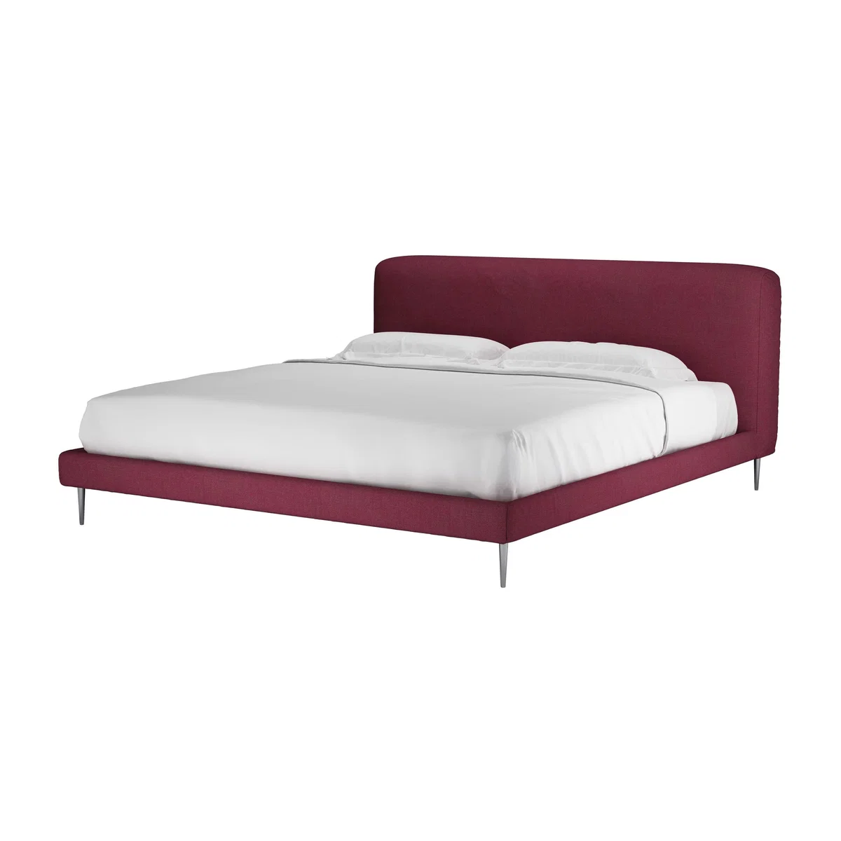 Lucy Super King Bed in Boysenberry Brushed Linen Cotton - sofa.com – image 1
