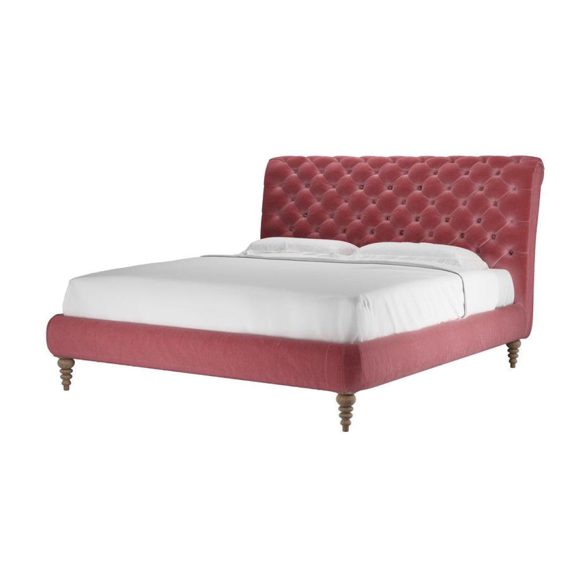 Knightsbridge (No Footboard) Super King Bed in Dusty Rose Cotton Matt Velvet - sofa.com – image 1