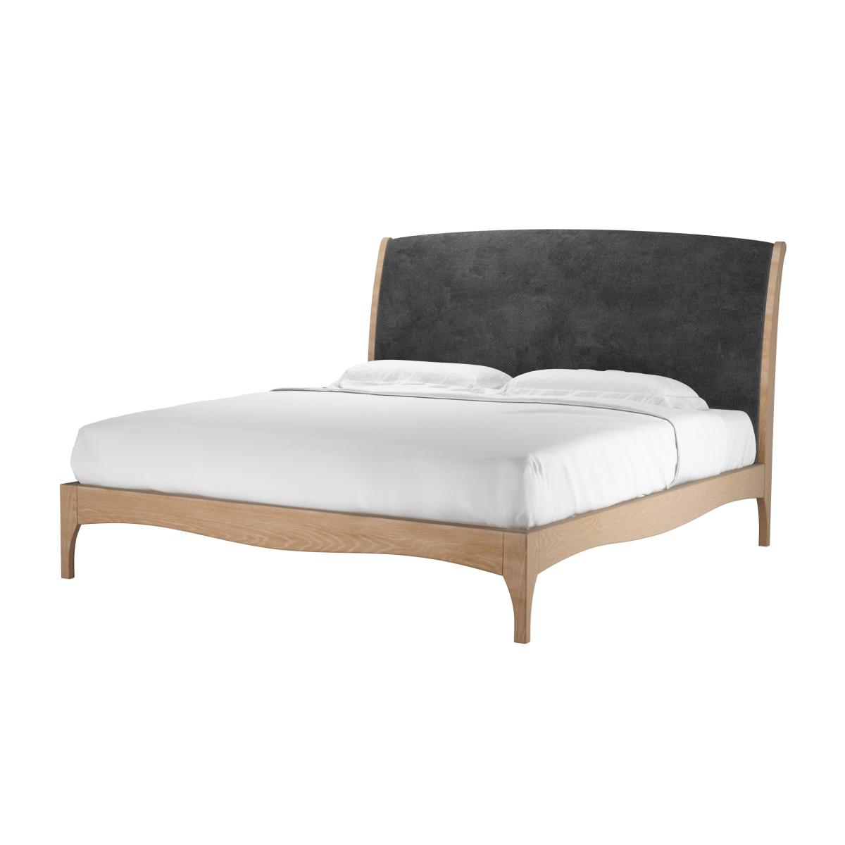 Emilia Super King Bed in Raven Speckled Chenille – image 1