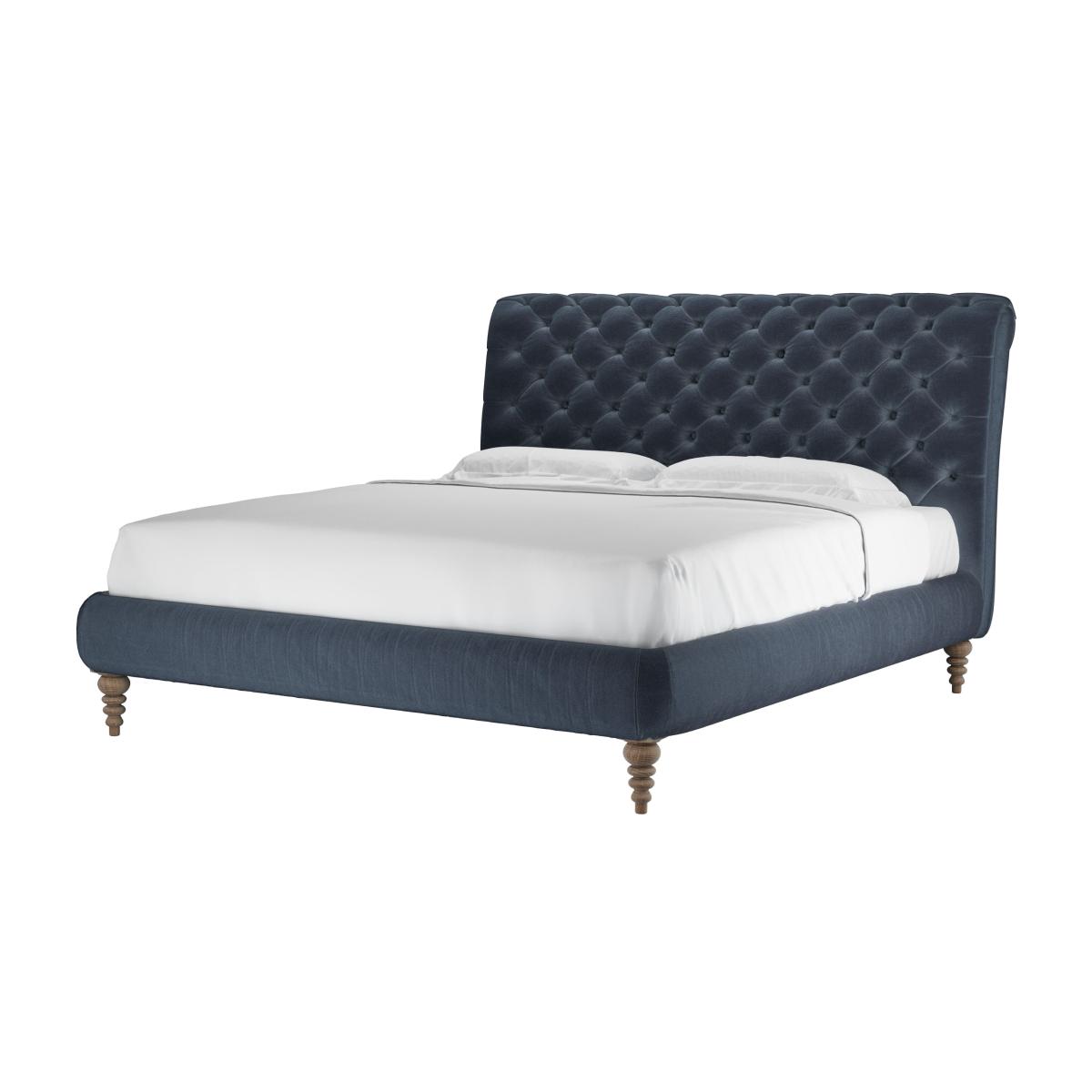 Knightsbridge without Footboard Super King Bed in Skyfall Cotton Matt Velvet – image 1