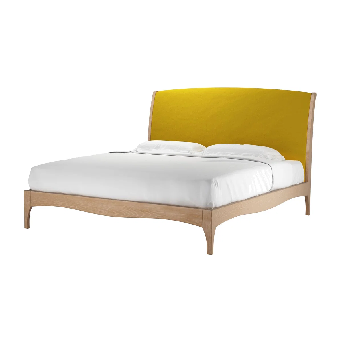 Emilia Super King Bed in Canary Cotton Matt Velvet - sofa.com – image 1