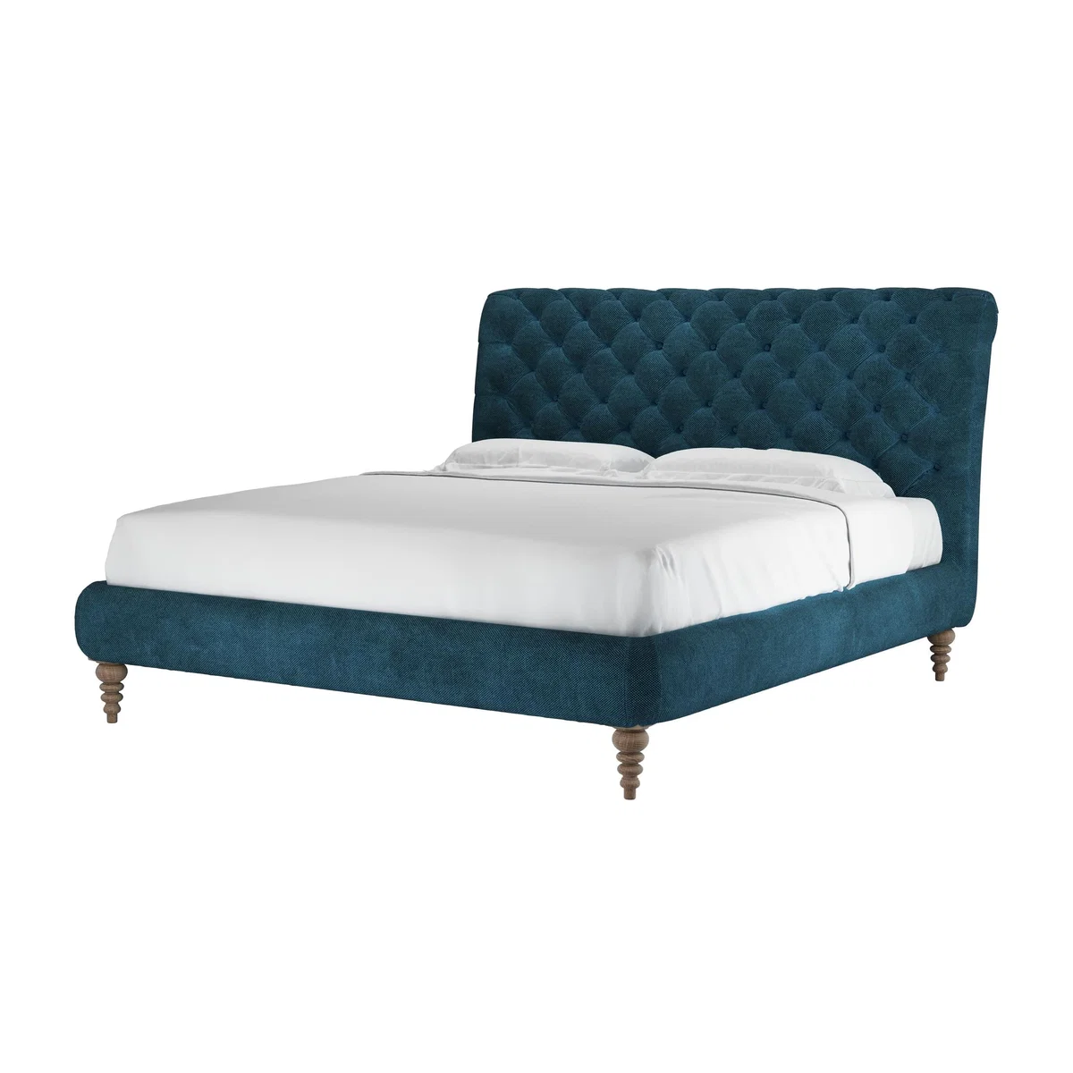 Knightsbridge without Footboard Super King Bed in Mineral Mist Speckled Chenille – image 1