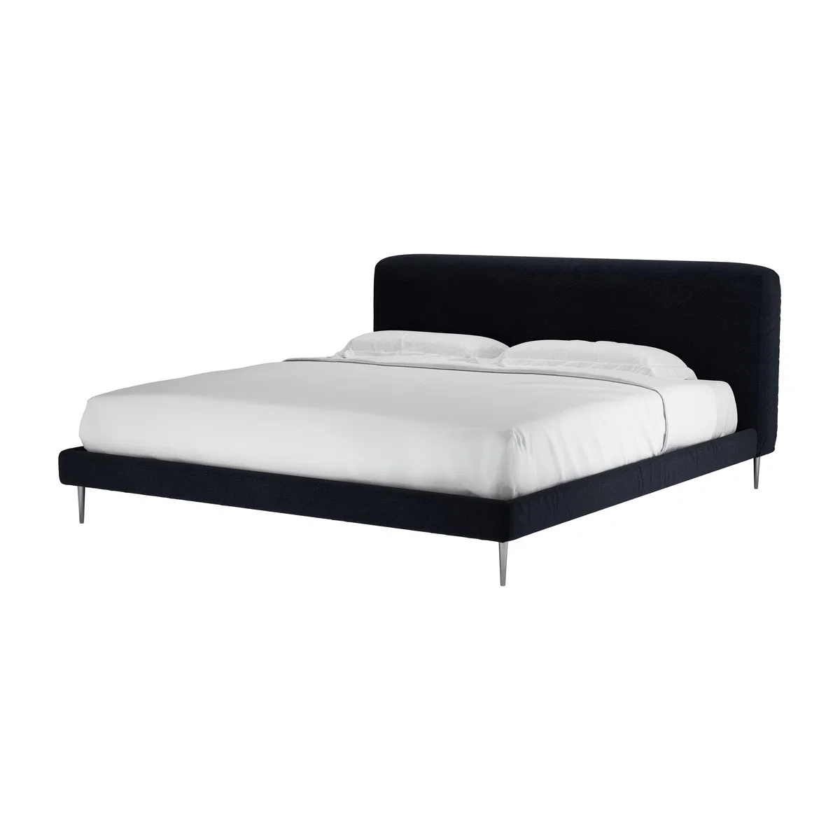Lucy Super King Bed in Pitch Smart Cotton - sofa.com – image 1
