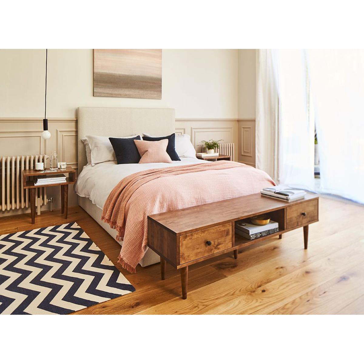 Harlow 150cm Super King Bed in Grey Marl Highland Tweed - sofa.com – image 2