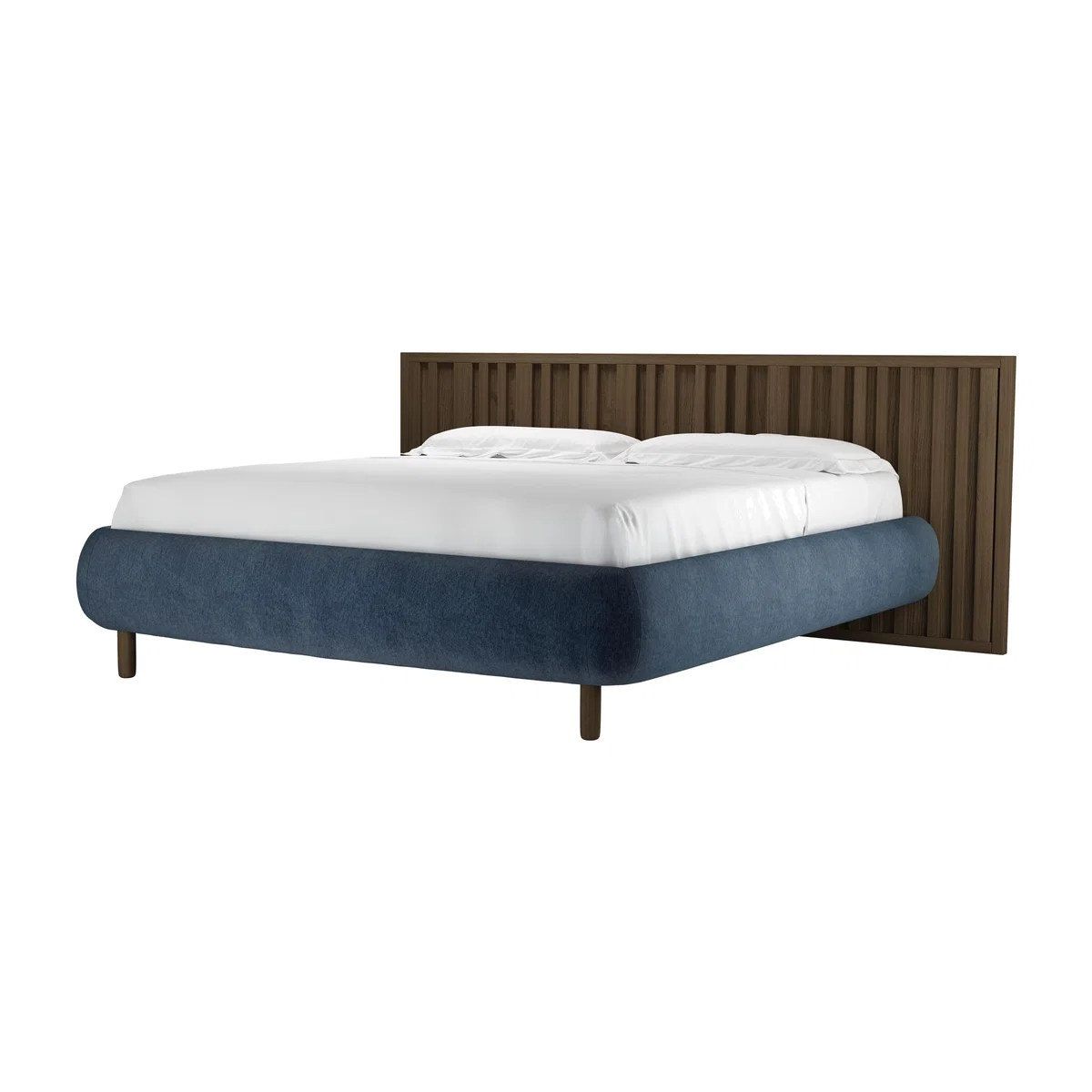 Florence Super King Bed in Portland blue Brushstroke – image 1