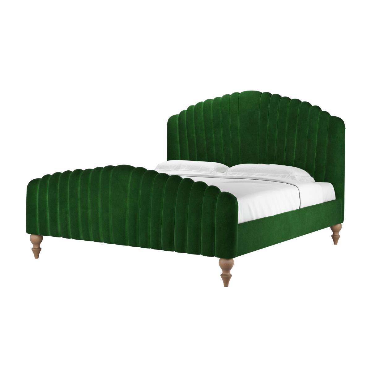 Bella Super King Bed in Putting Green Aquaclean Clever Velvet – image 1