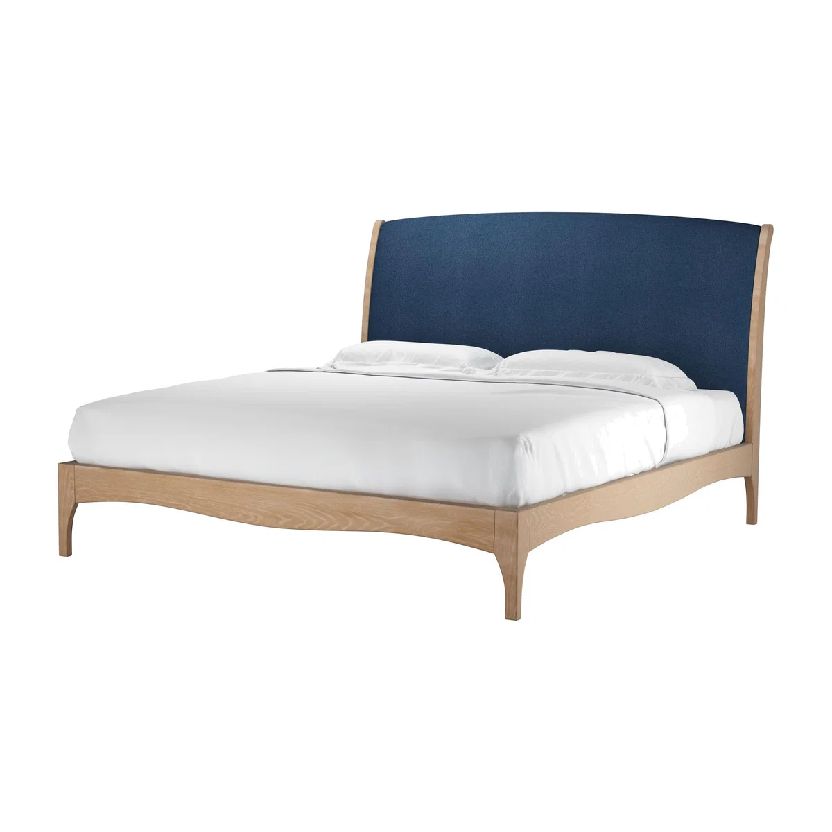 Emilia Super King Bed in Washed Indigo Easy Cotton - sofa.com – image 1
