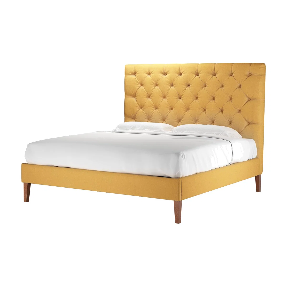 Rosalie 150cm Super King Bed in Ochre Easy Cotton - sofa.com – image 1