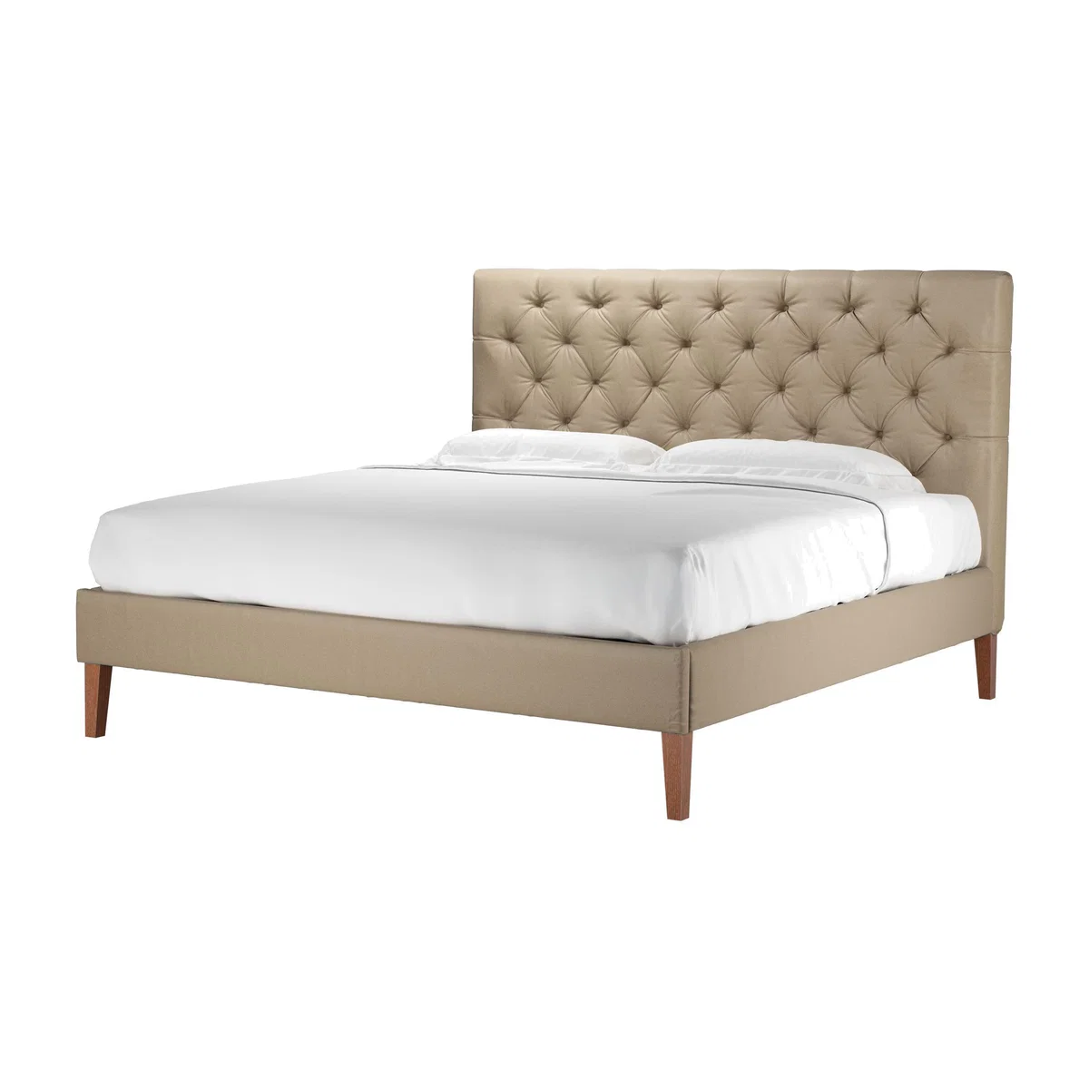 Rosalie 130cm Super King Bed in Coconut Soft Leather - sofa.com – image 1