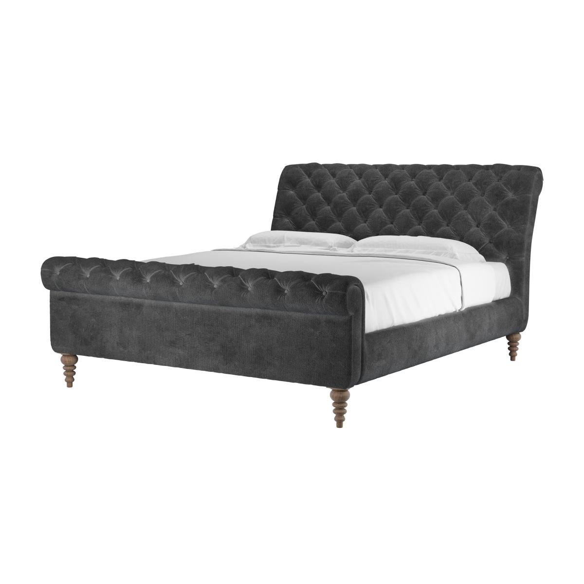 Knightsbridge Super King Bed in Raven Speckled Chenille – image 1