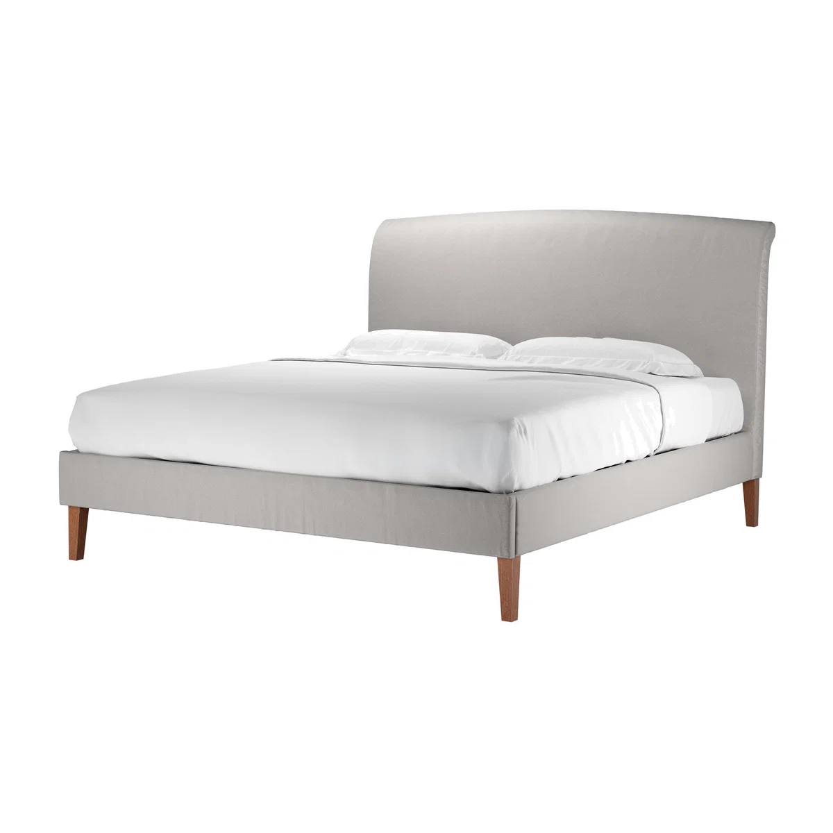 Thea Super King Bed in Dove Smart Velvet - sofa.com – image 1