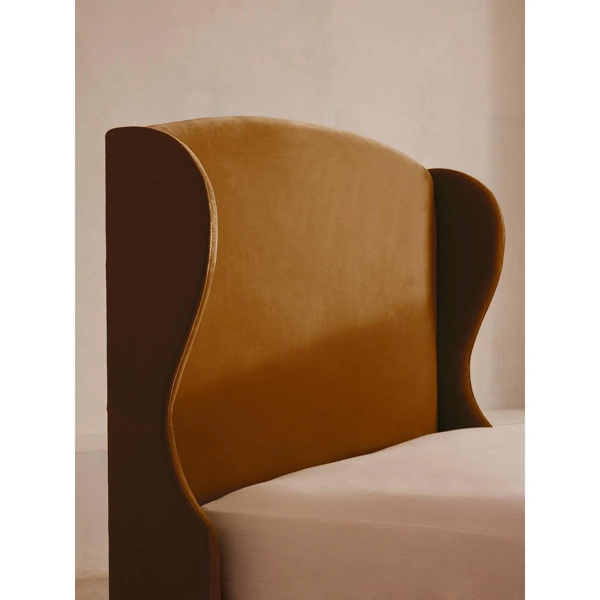 Rivas Bed, Super King, Velvet, Mustard – image 5