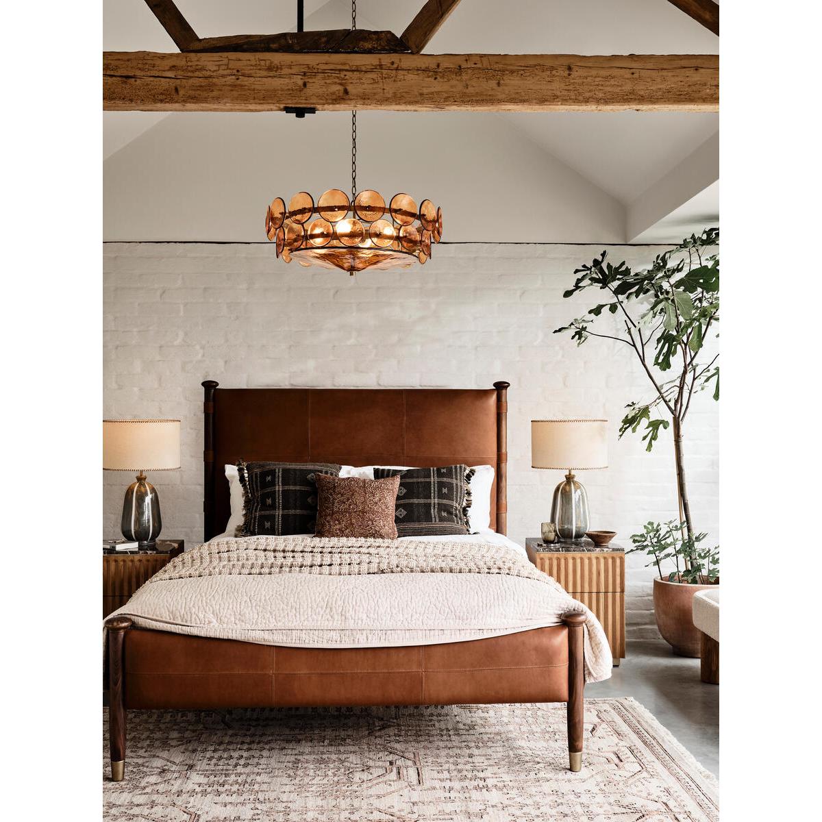 Paolo Bed, Sycamore Leather, Emperor – image 2
