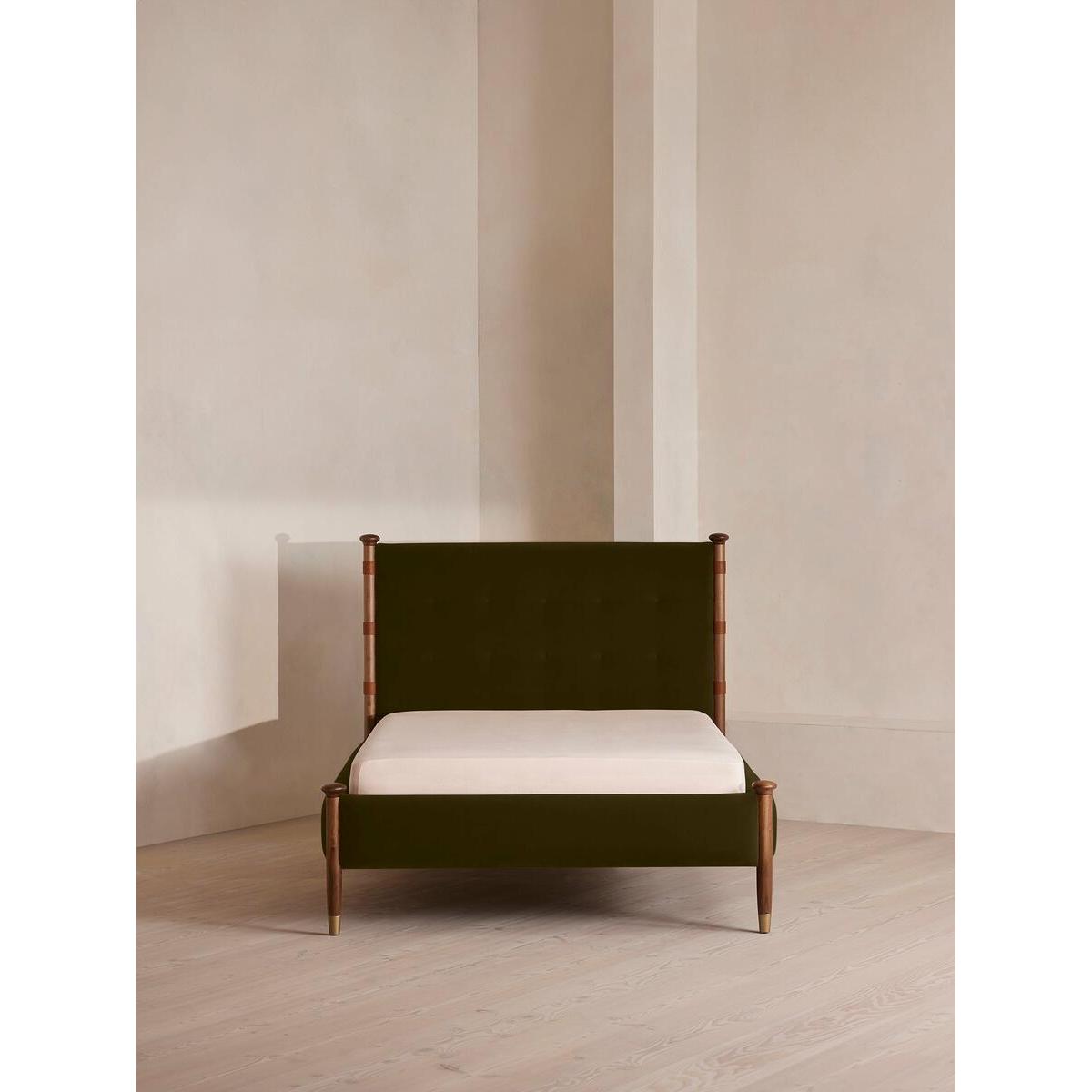 Paolo Bed, Super king, Velvet, Olive – image 2
