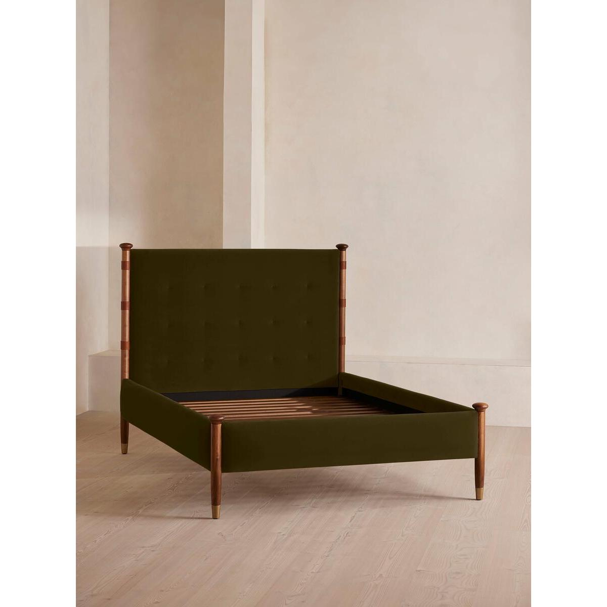 Paolo Bed, Super king, Velvet, Olive – image 3