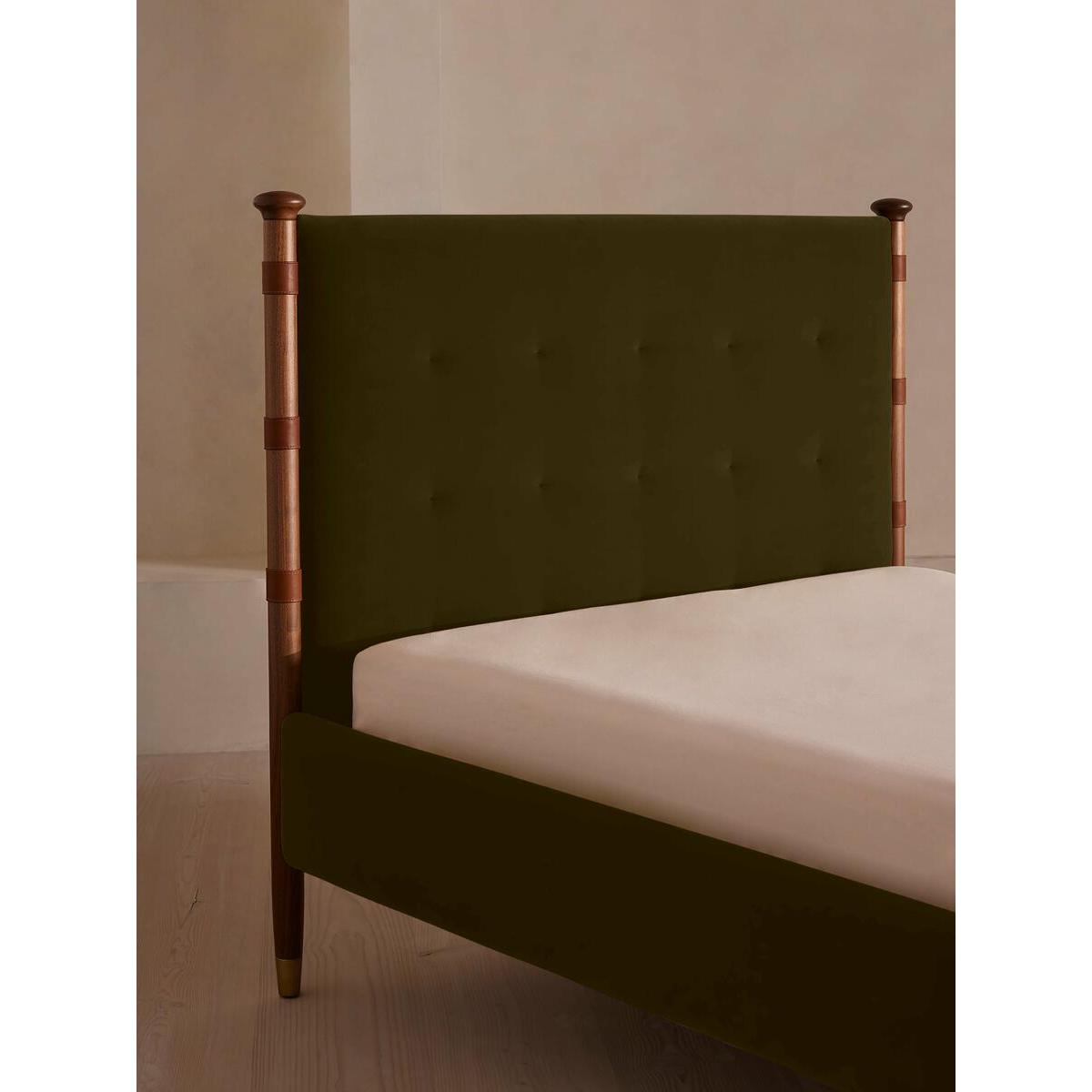 Paolo Bed, Super king, Velvet, Olive – image 4