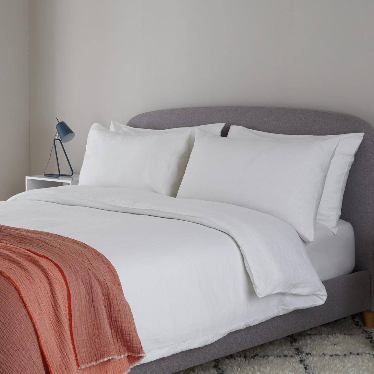 Habitat Linen White Fitted Sheet - Double – image 2
