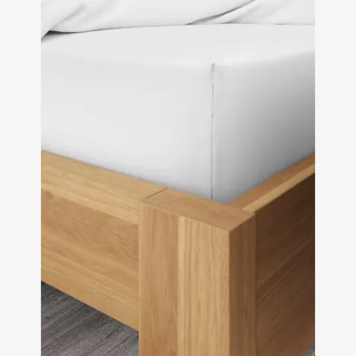 M&S Bamboo Cotton Blend Sateen Deep Fitted Sheet - DBL - White, White,Grey,Mid Grey,Mid Blue,Soft Pink,Neutral,Teal,Sage – image 1
