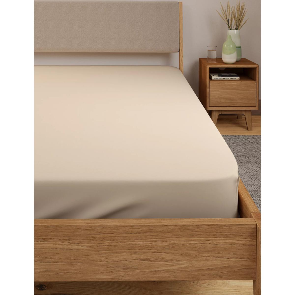 M&S Body Sensor™ Pure Cotton Fitted Sheet - DBL - Grey, Grey,Medium Beige,Medium Blue,Cream,Light Natural,White,Light Pink – image 3