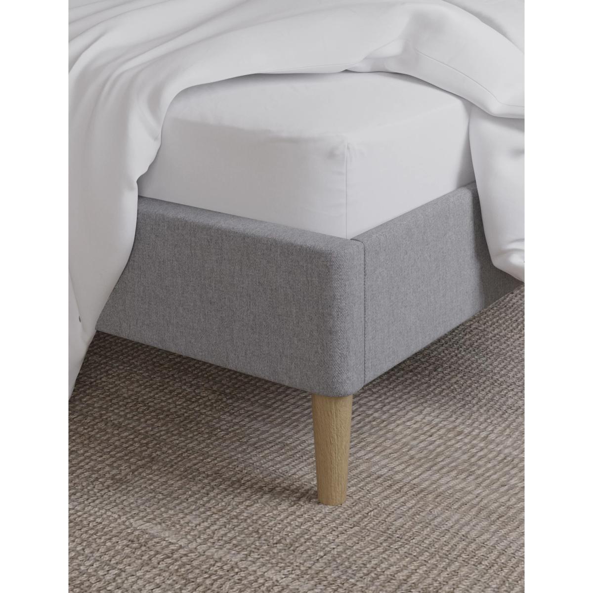 M&S 600 Thread Count Sateen Deep Fitted Sheet - DBL - White, White – image 3