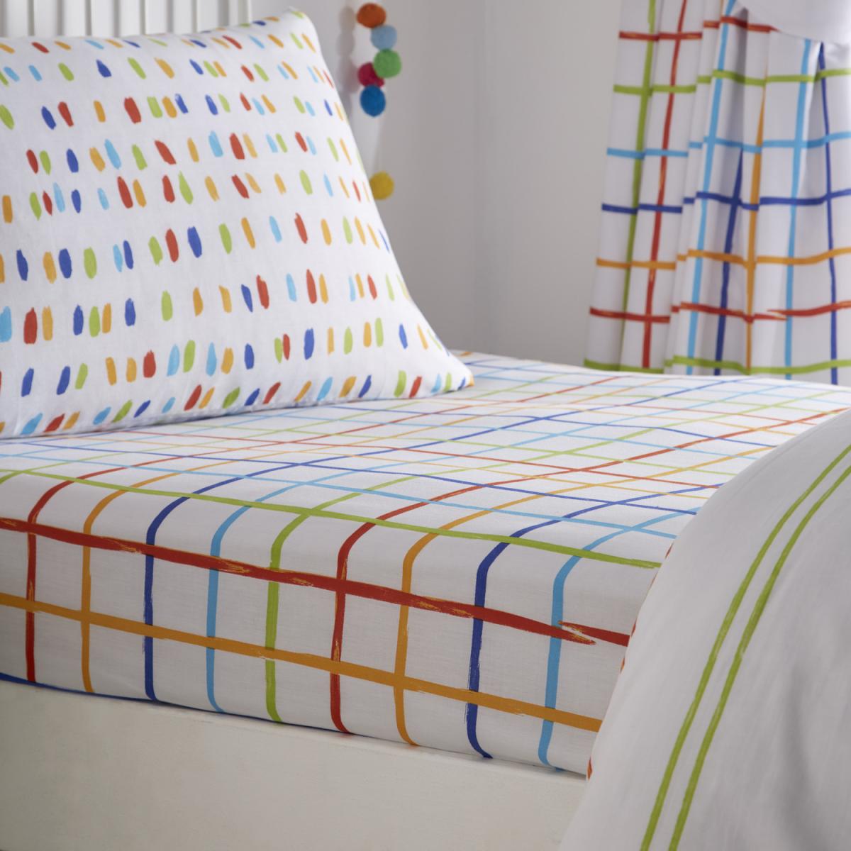 Doodle Fitted Sheet - Multi / Double – image 1
