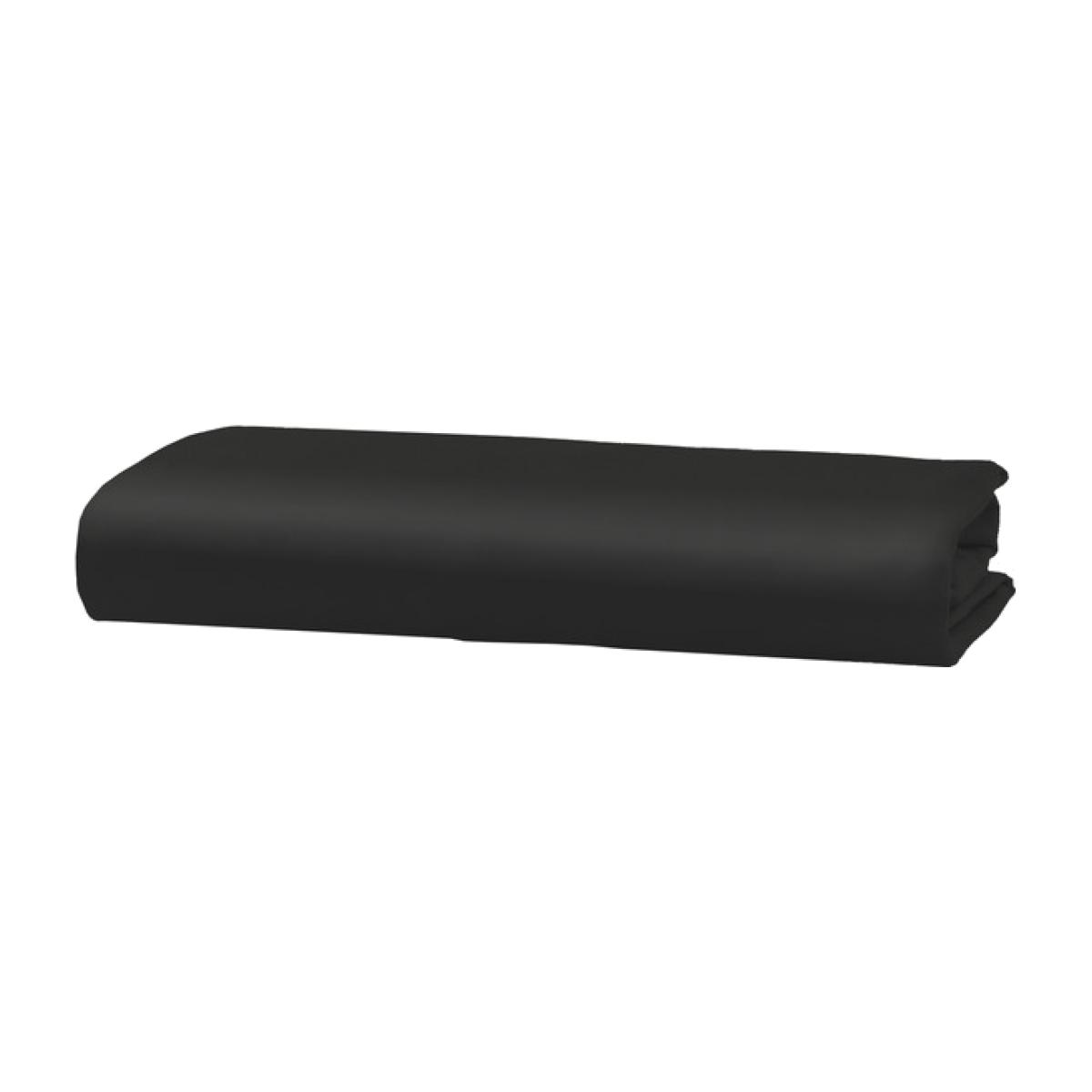 Silky Satin Fitted Bed Sheet Twin - Black