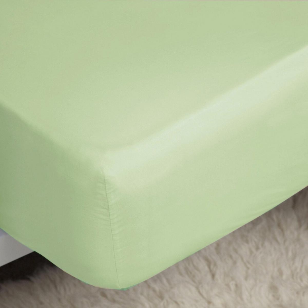 200 Thread Count Cotton Percale Deep Fitted Sheet - BM122 - Lemon / Double – image 4