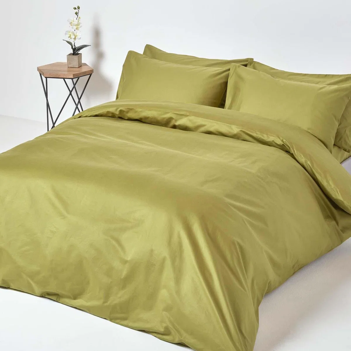 1000 Thread Count Egyptian Cotton Extra Deep Fitted Sheet - Olive Green / Double – image 3