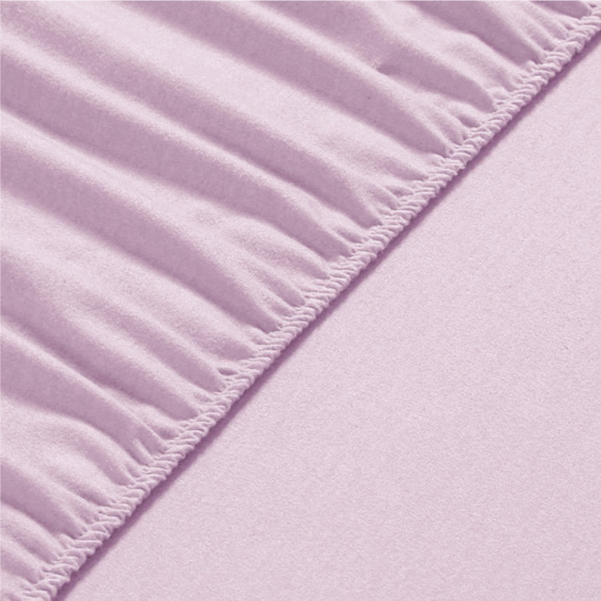 Flannel Fleece Fitted Bed Sheet Small Double - Pink