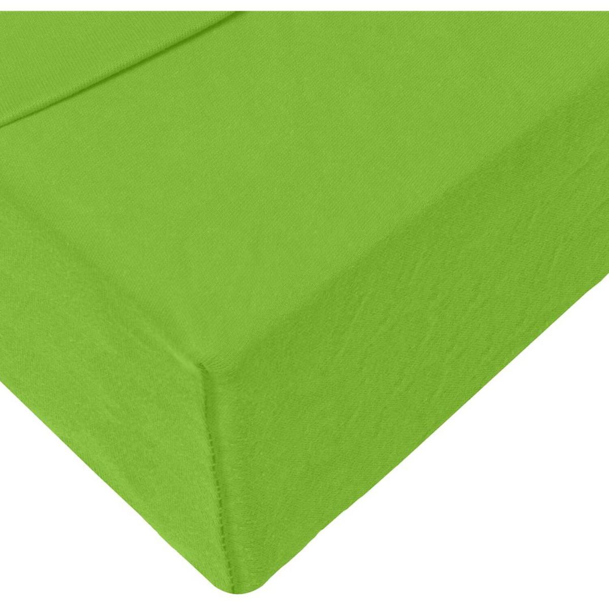 Double Jersey - Luxurious Jersey - Fitted Sheet - Deep Pocket 90x190x32 cm - Green – image 2