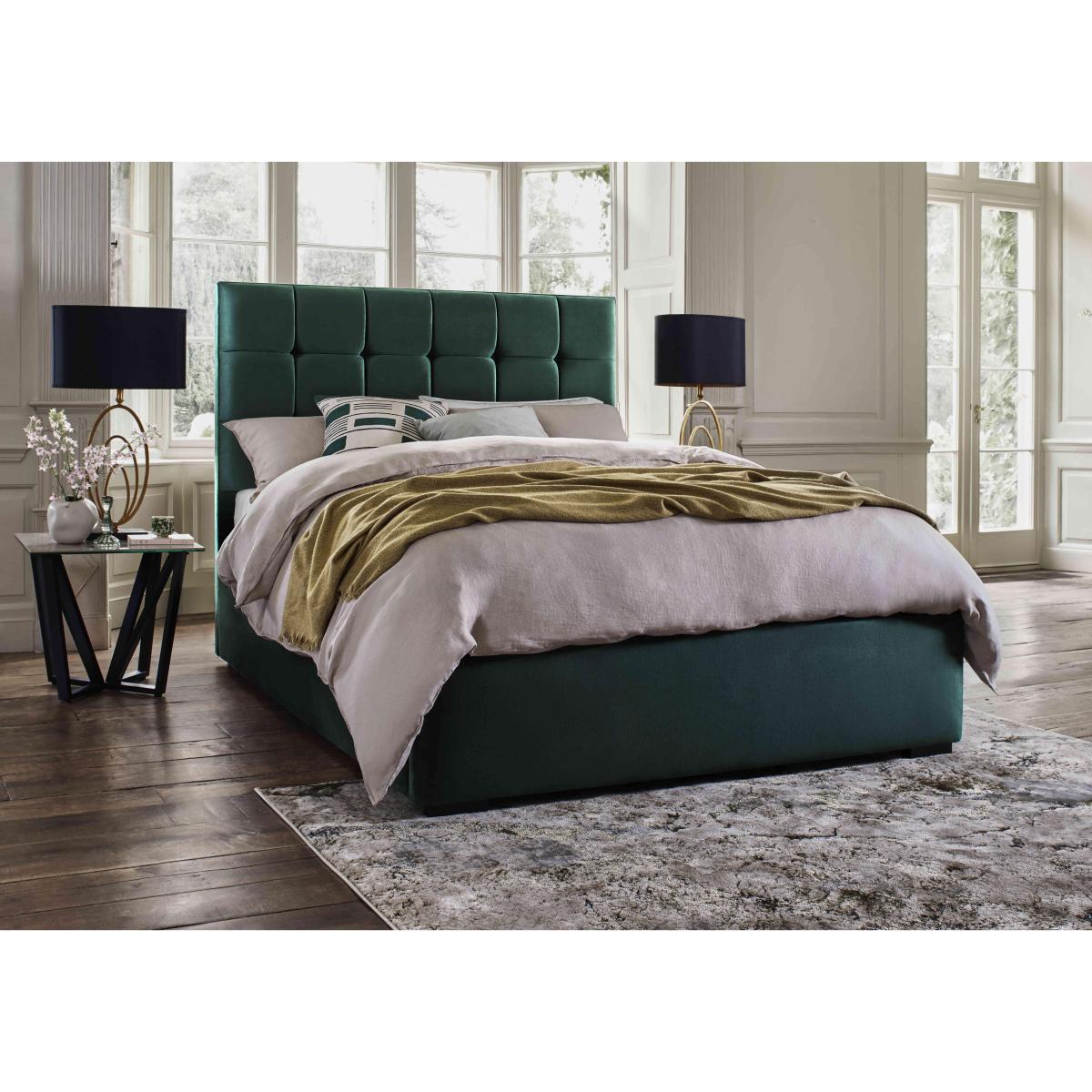Sleep Story - Milne Ottoman Bed Frame - Small Double - Linoso Flint – image 2