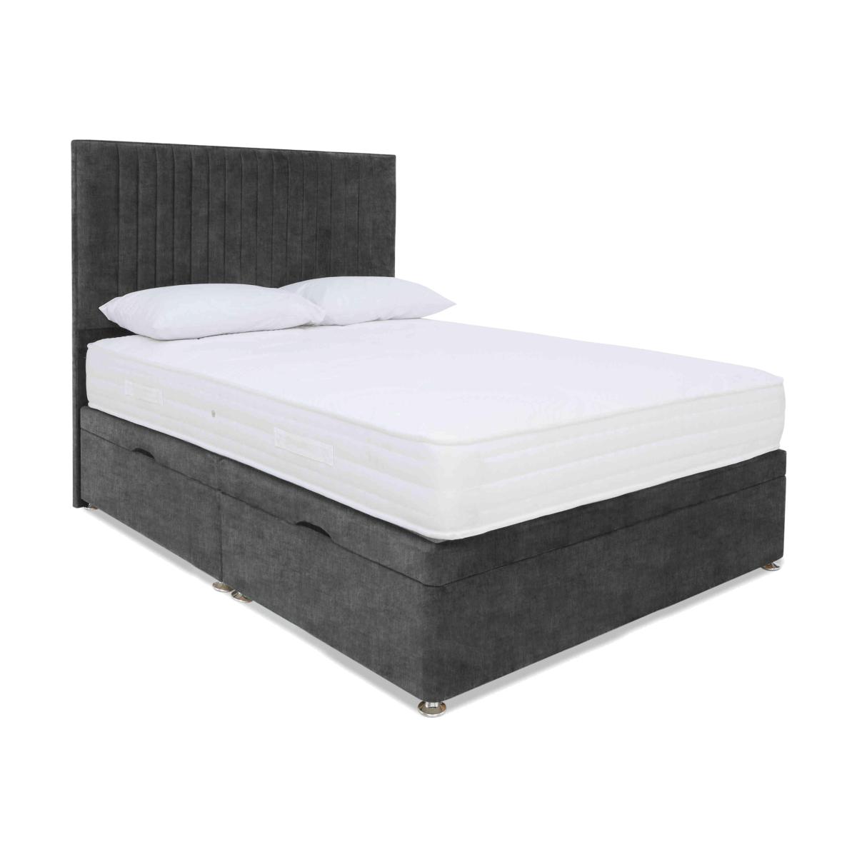 Sleep Story - Firm Gel Manual Side Ottoman Divan Set - Small Double - Lace Domino – image 1