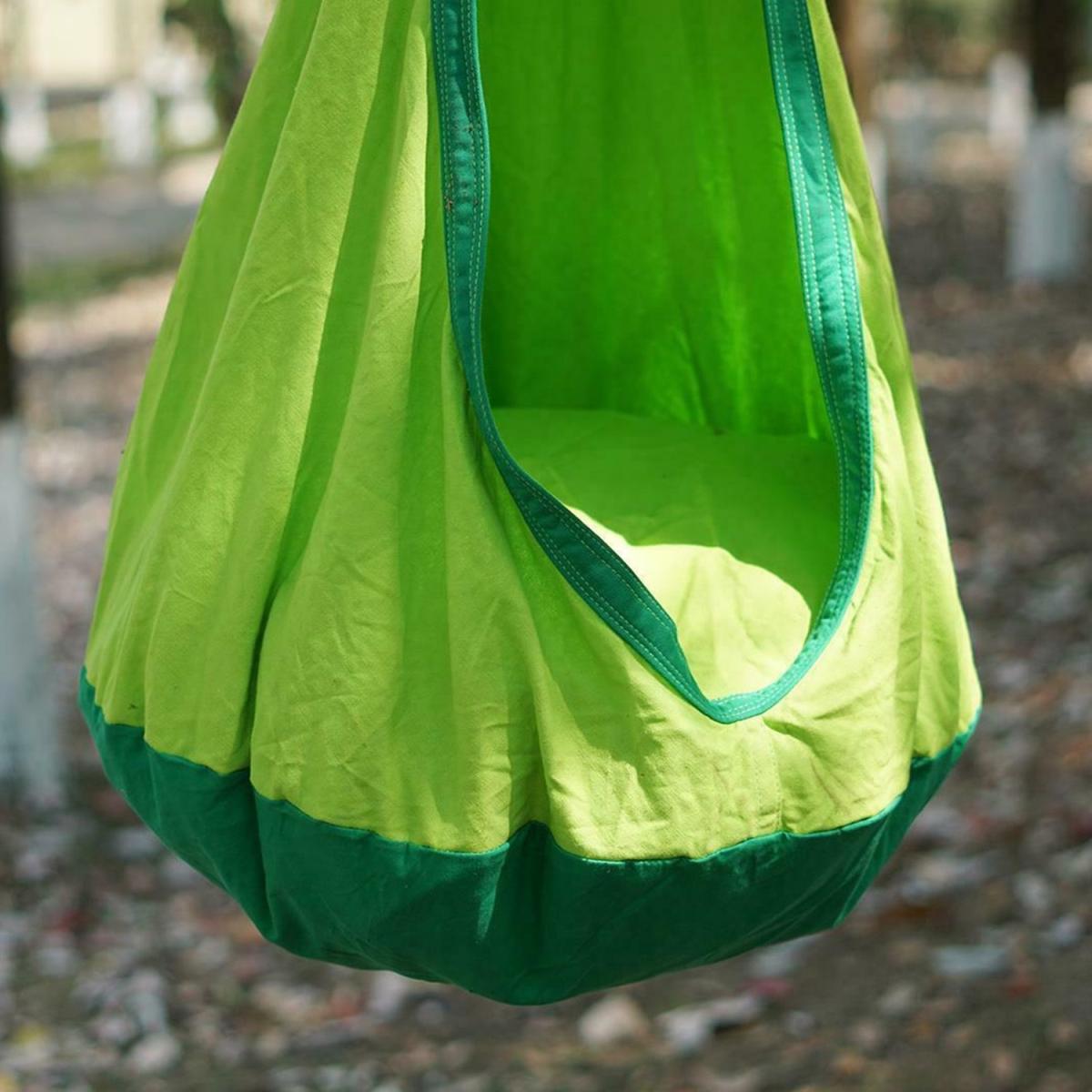Inflatable Hanging Swing Kids Pod Hammock - Green – image 2