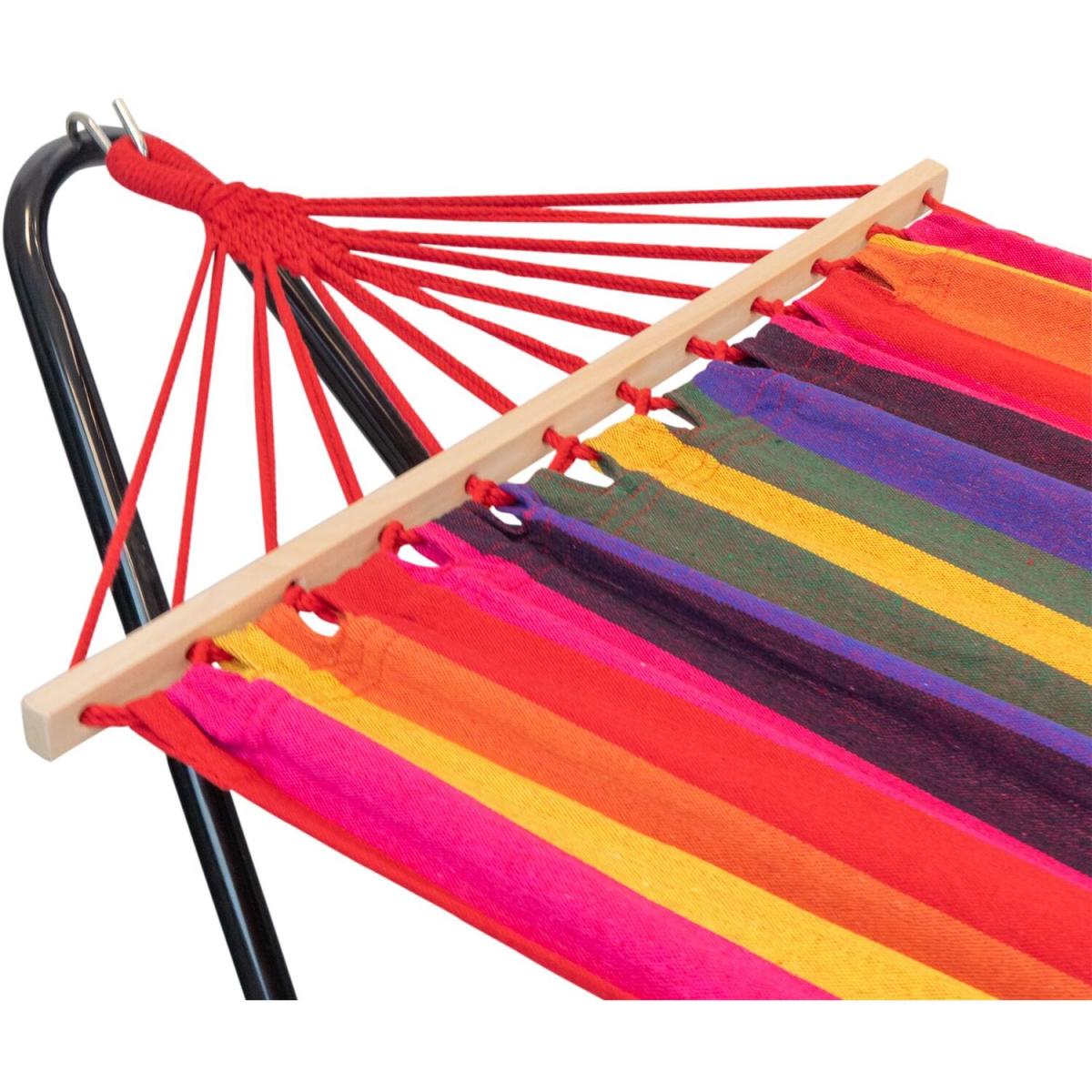Garden Hammock with Spreader Bars - Multicolour – image 2
