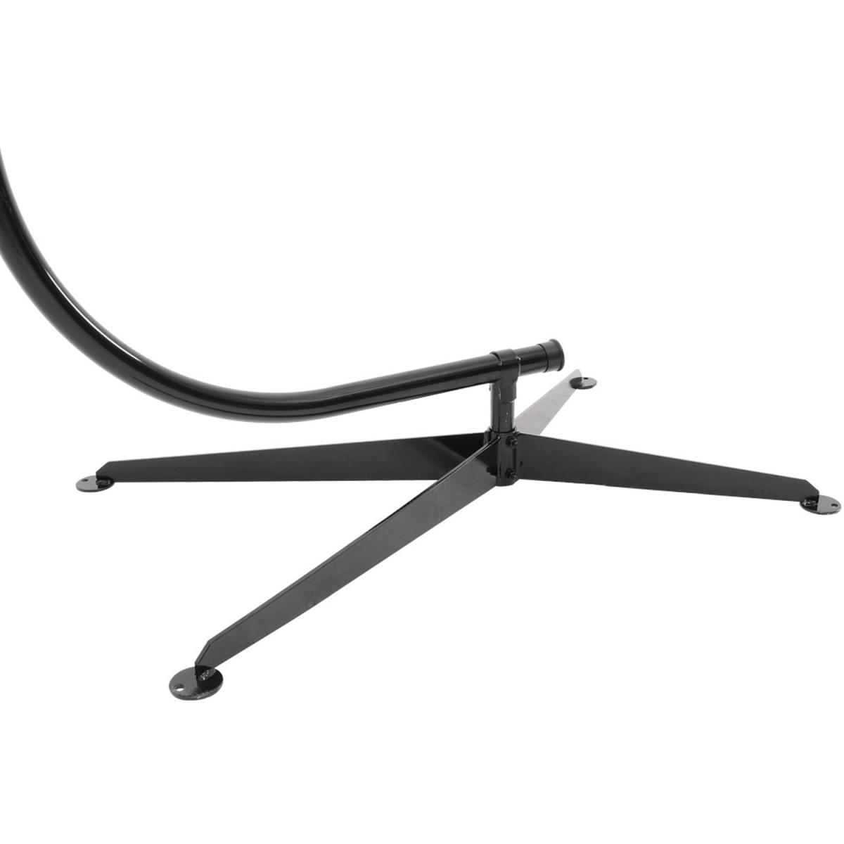 Heavy Duty C Shaped Egg Chair Stand Hanging Swing Hammock Frame Outdoor Indoor - Black – image 2