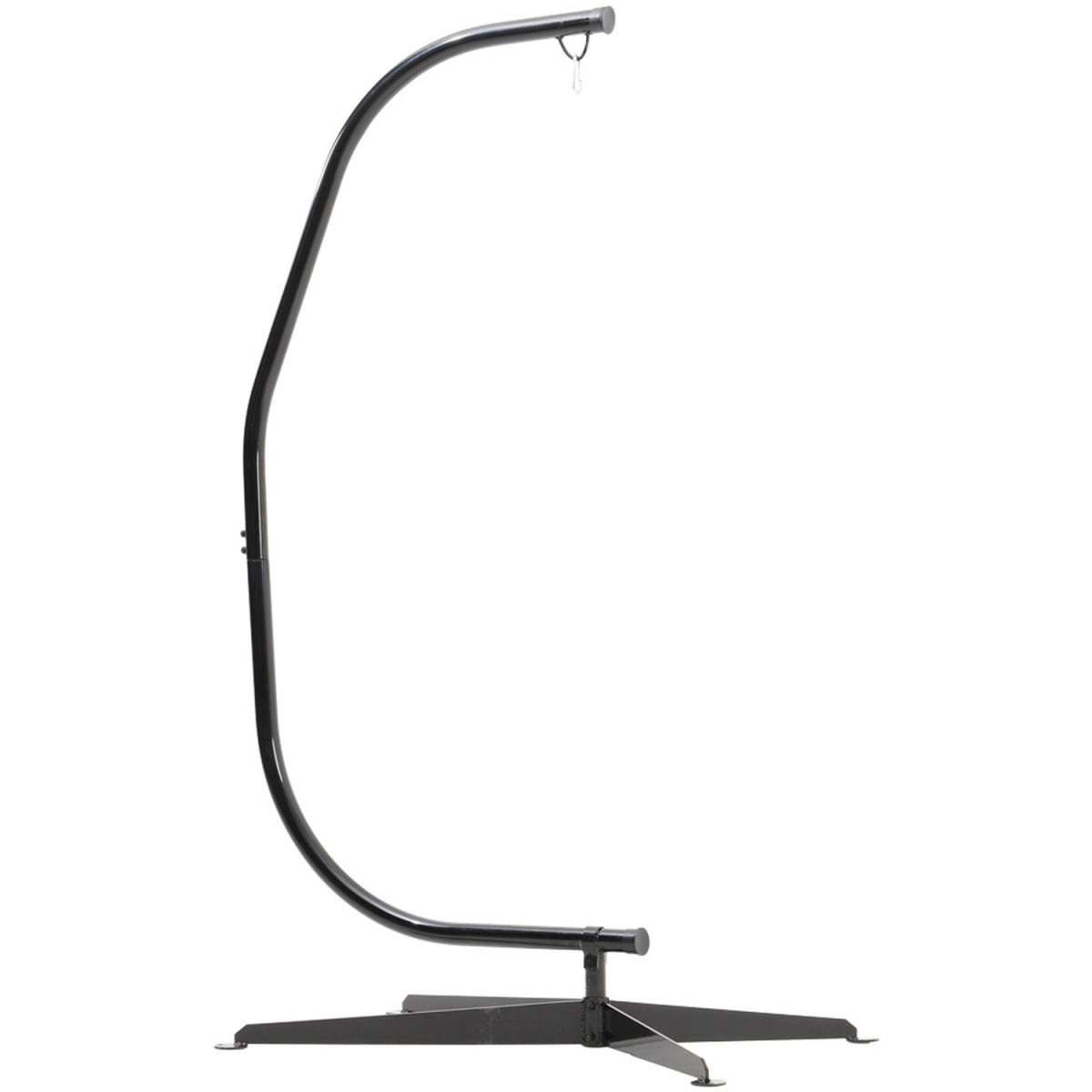 Heavy Duty C Shaped Egg Chair Stand Hanging Swing Hammock Frame Outdoor Indoor - Black – image 3