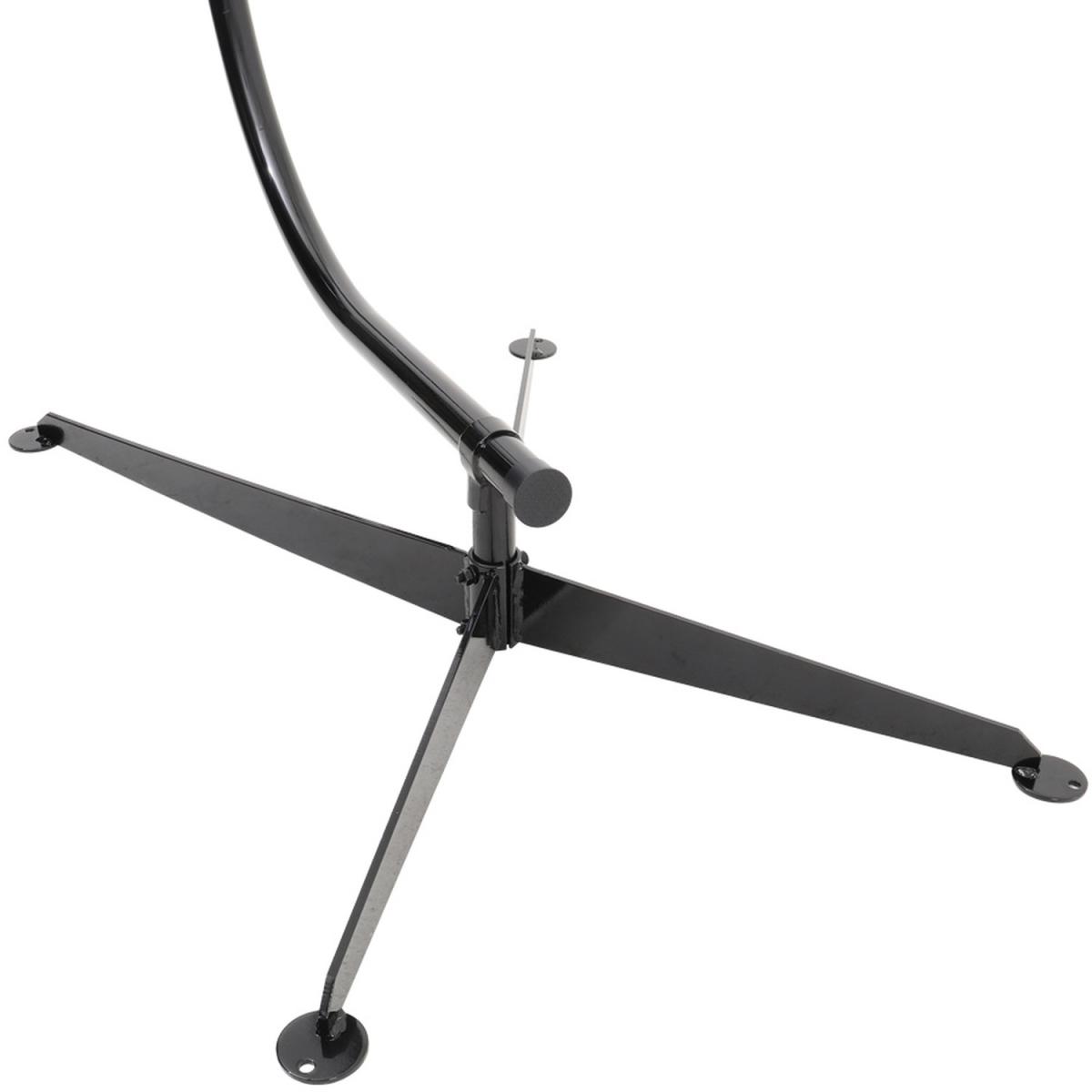 Heavy Duty C Shaped Egg Chair Stand Hanging Swing Hammock Frame Outdoor Indoor - Black – image 9